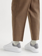 Alexander McQueen - Exaggerated-Sole Suede-Trimmed Leather Sneakers - White