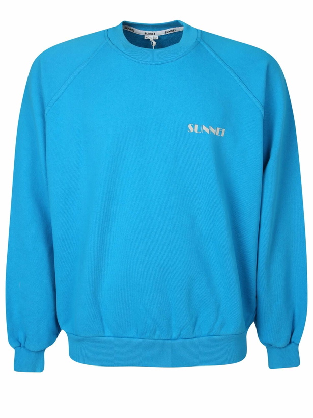 Photo: Sunnei Logo Print Round Neck Sweatshirt
