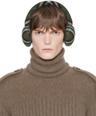 Burberry Brown Wool Check Earmuffs