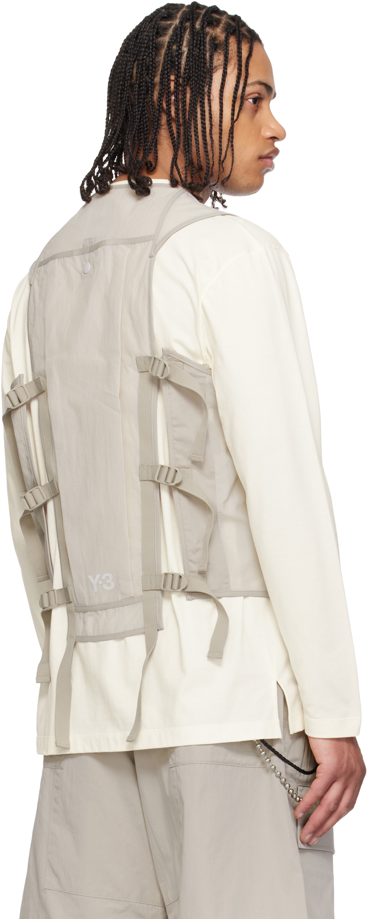 Y-3 Taupe Tactical Utility Vest