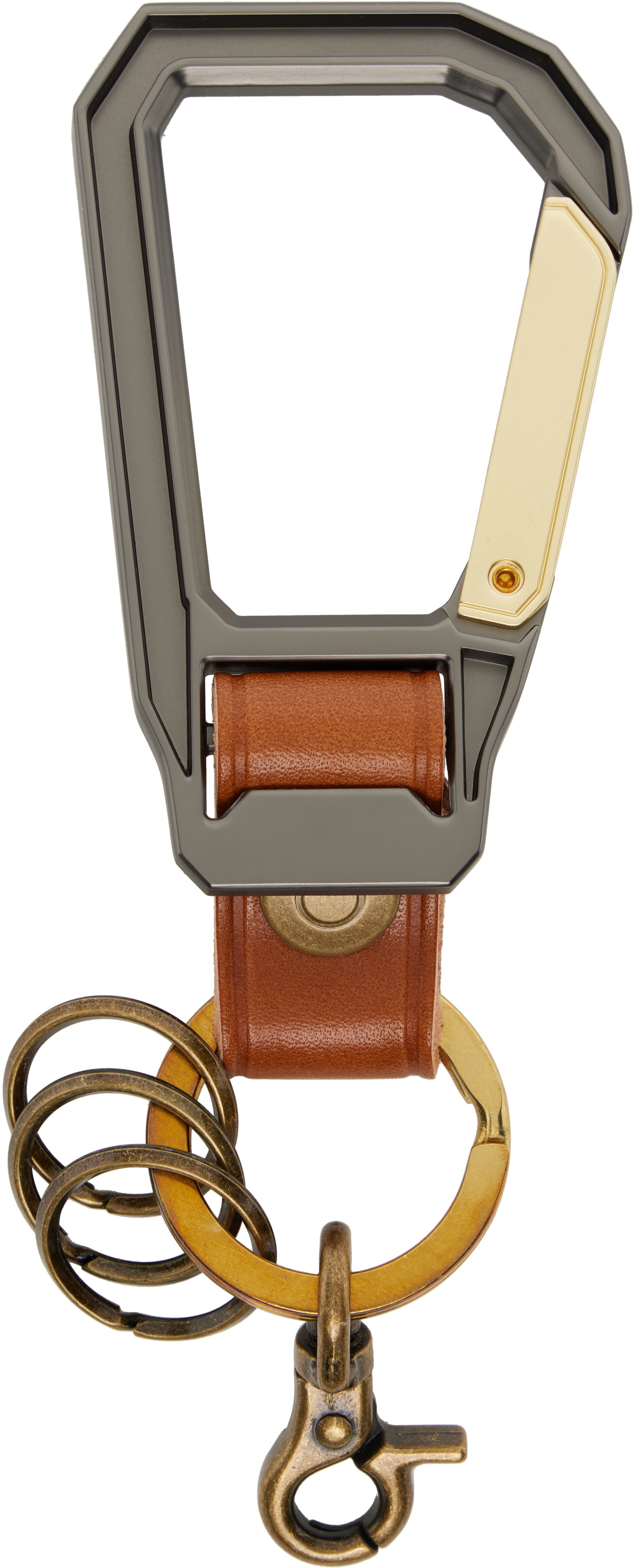 master-piece Tan Carabiner Keychain