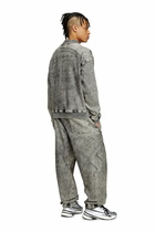 Diesel Track Denim zip-up sweater with Oval D - Sweaters - Unisex - Grey