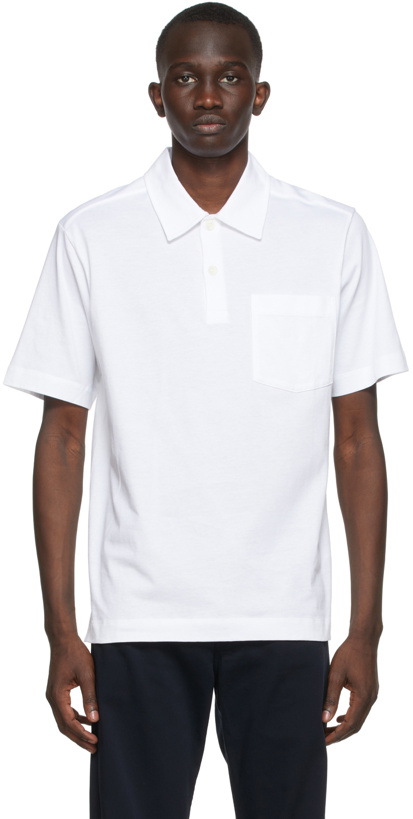 Photo: Dries Van Noten White Jersey Polo