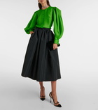 Carolina Herrera Puff-sleeve silk blouse