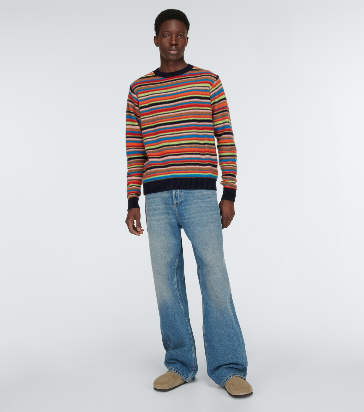 The Elder Statesman - Vista striped cashmere sweater