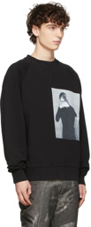 HELIOT EMIL Black Seasonal Print Crewneck