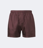 Saint Laurent Printed silk shorts