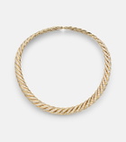 David Yurman Sculpted Cable 18kt gold necklace with diamonds