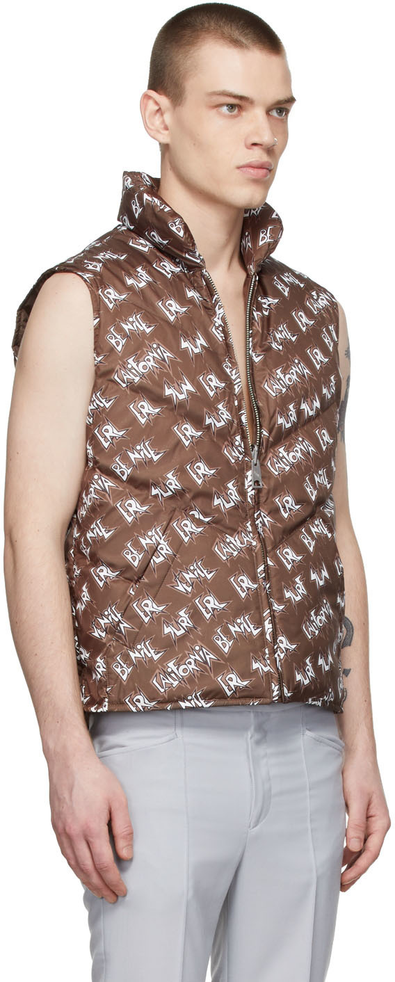 ERL Khaki Polyester Down Vest