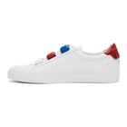 Givenchy White and Red Velcro Urban Knots Sneakers