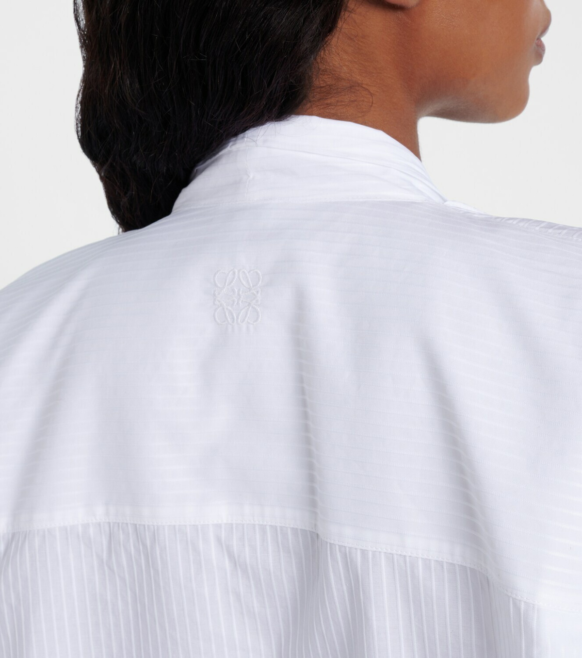 Loewe Draped cotton poplin shirt dress