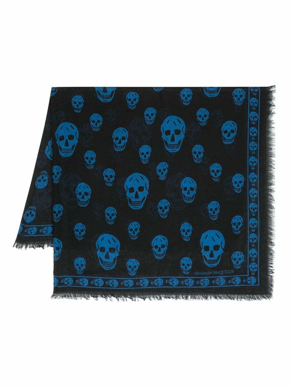 ALEXANDER MCQUEEN - Biker Skull Silk Blend Scarf Alexander McQueen