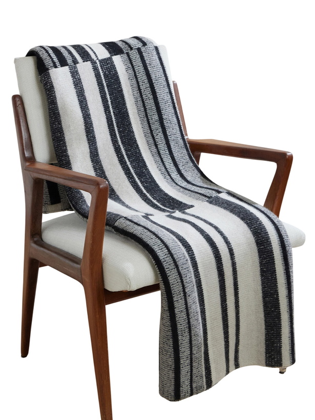 Photo: The Elder Statesman - Striped Knitted Cashmere Blanket