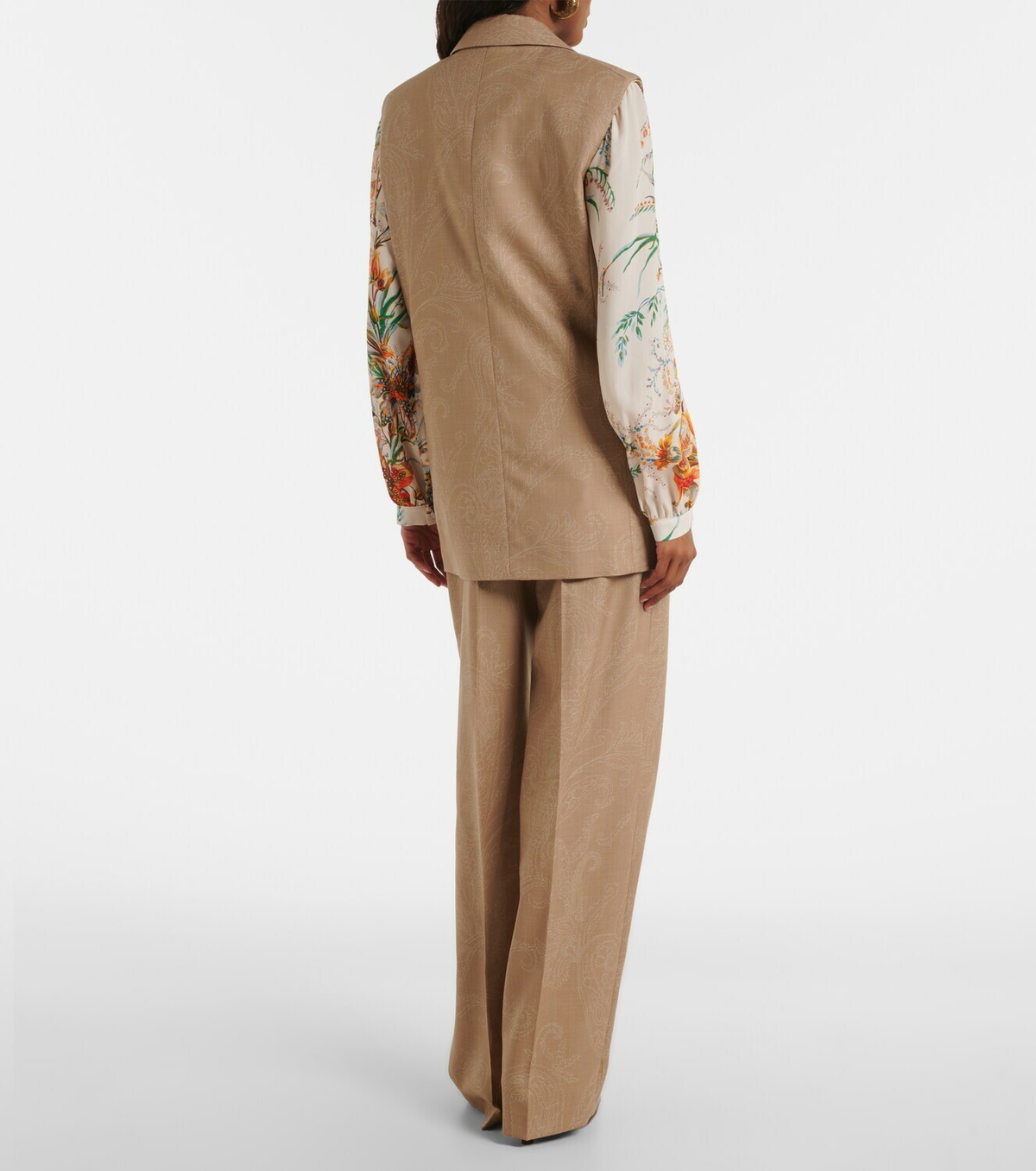 Etro Wool jacquard straight pants