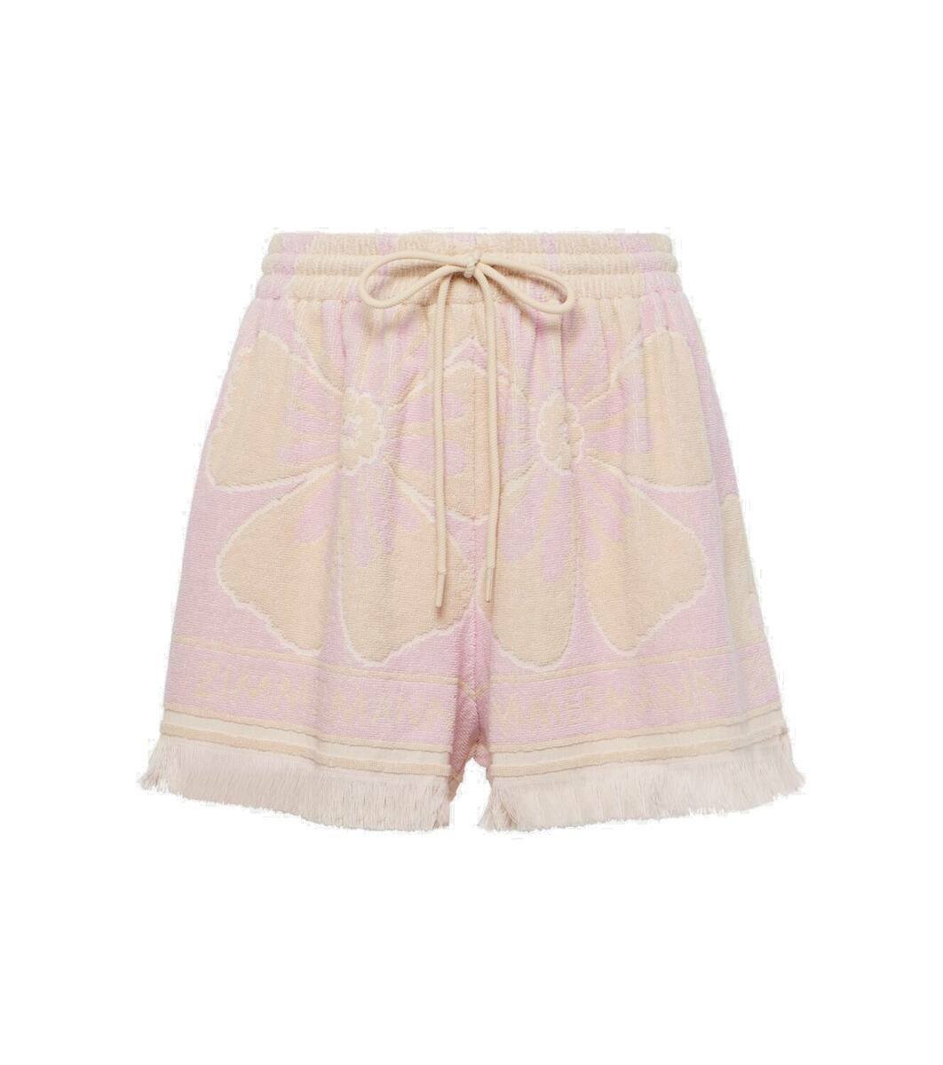 Zimmermann Pop floral cotton terry shorts Zimmermann