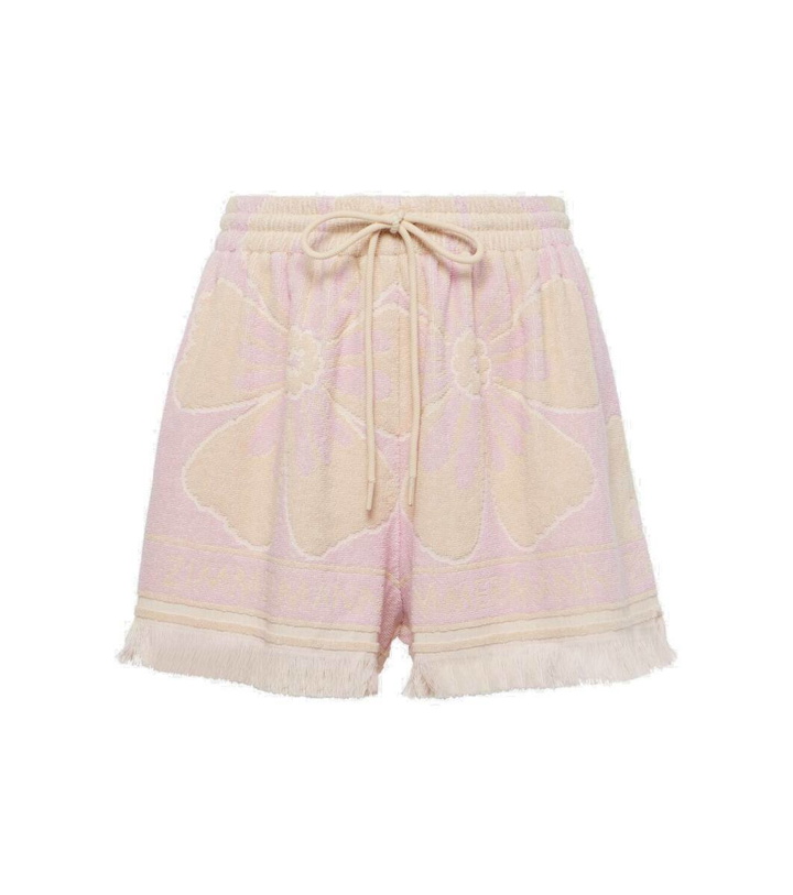 Photo: Zimmermann Pop floral cotton terry shorts