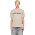 Off-White Beige Big Bookish Regular T-shirt