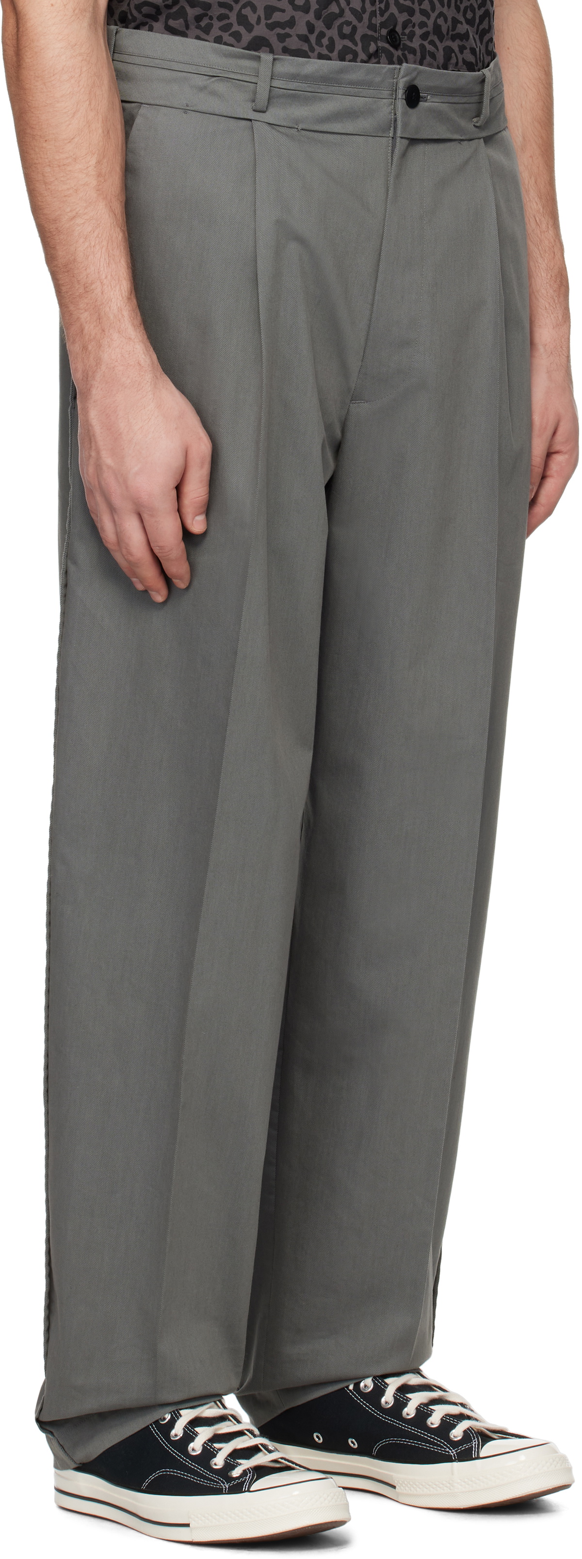 UNDERCOVER Gray Twill Trousers