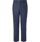 Gabriela Hearst - Ernest Slim-Fit Flecked Stretch Wool and Silk-Blend Suit Trousers - Blue