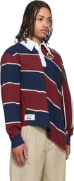 Charles Jeffrey LOVERBOY Blue & Red Warped Polo