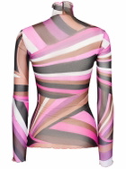 PUCCI Printed Sheer Long Sleeve Top