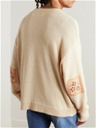 KAPITAL - Kookei Jacquard-Knitted Cotton-Blend Sweater - Neutrals