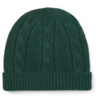 Anderson & Sheppard - Cable-Knit Wool Beanie - Green