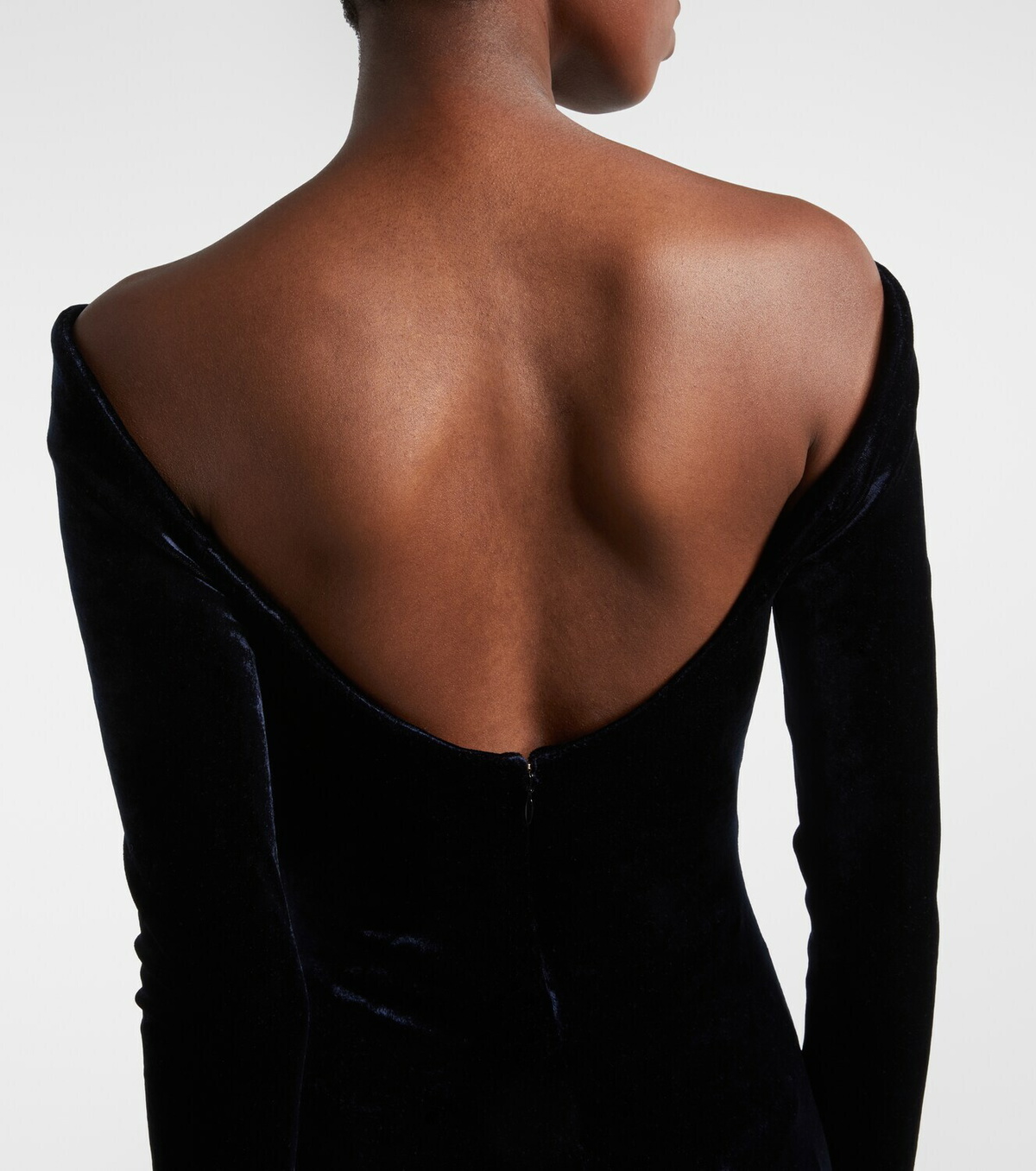 Alaïa Off-shoulder velvet gown