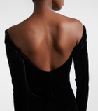 Alaïa Off-shoulder velvet gown