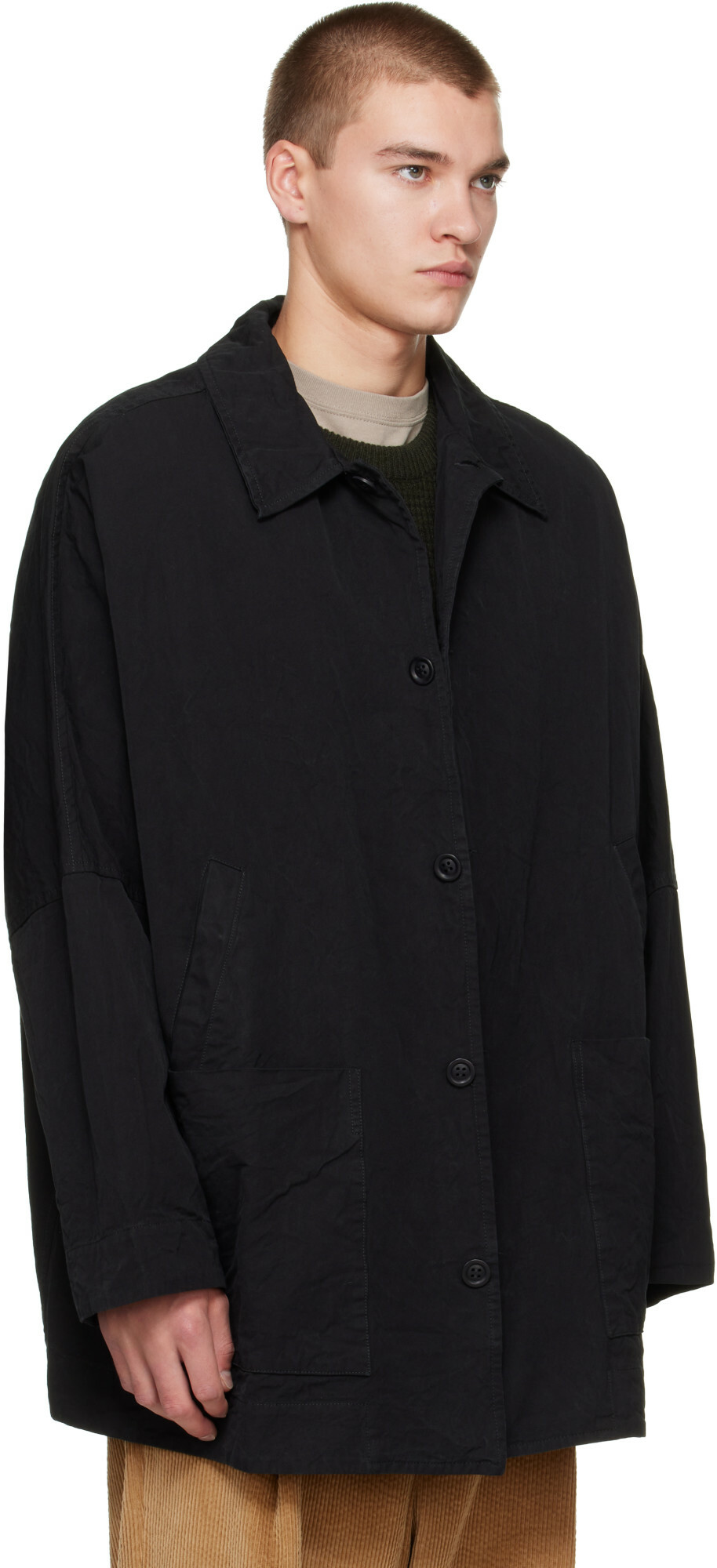 CASEY CASEY Black Double Cot Weiping Jacket