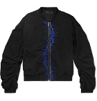 Haider Ackermann - Oversized Embroidered Cotton-Jersey Bomber Jacket - Black