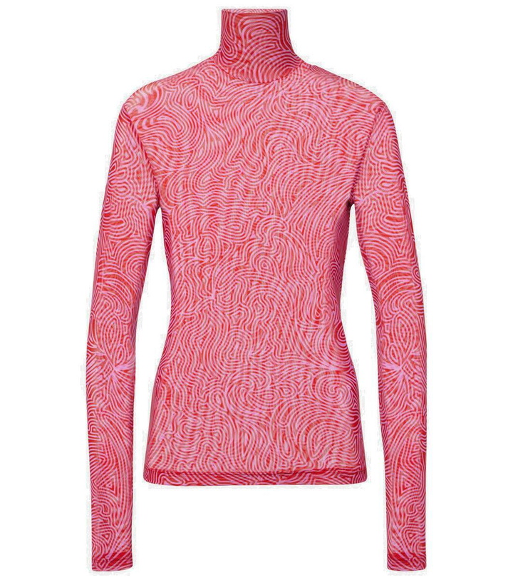 Photo: Dries Van Noten Mesh turtleneck top