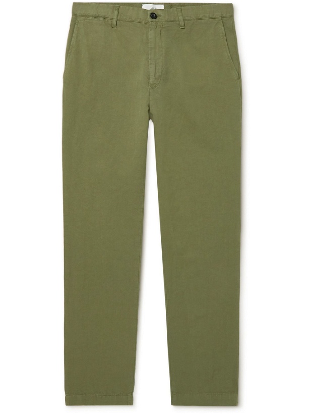 Photo: Mr P. - Cotton and Linen-Blend Chinos - Green