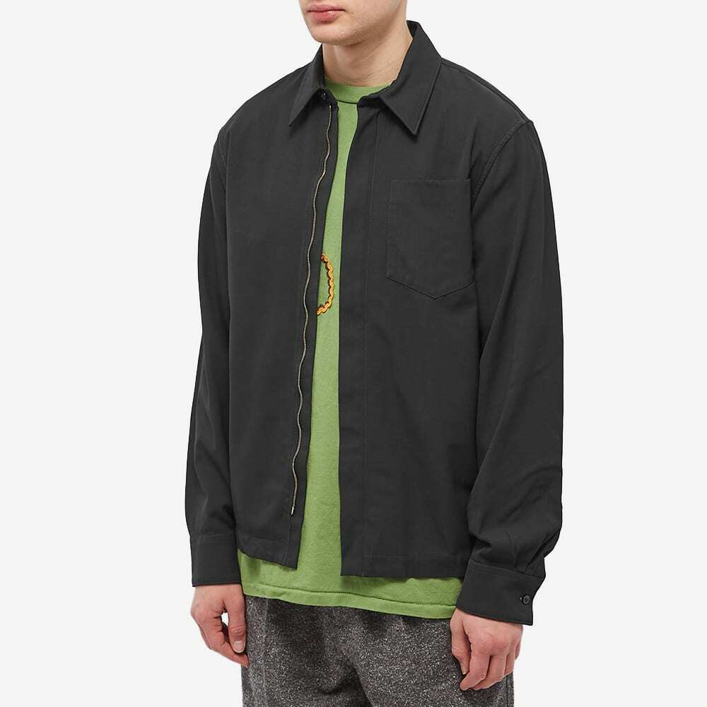 Dries Van Noten Men's Wool Zip Overshirt in Black Dries Van Noten