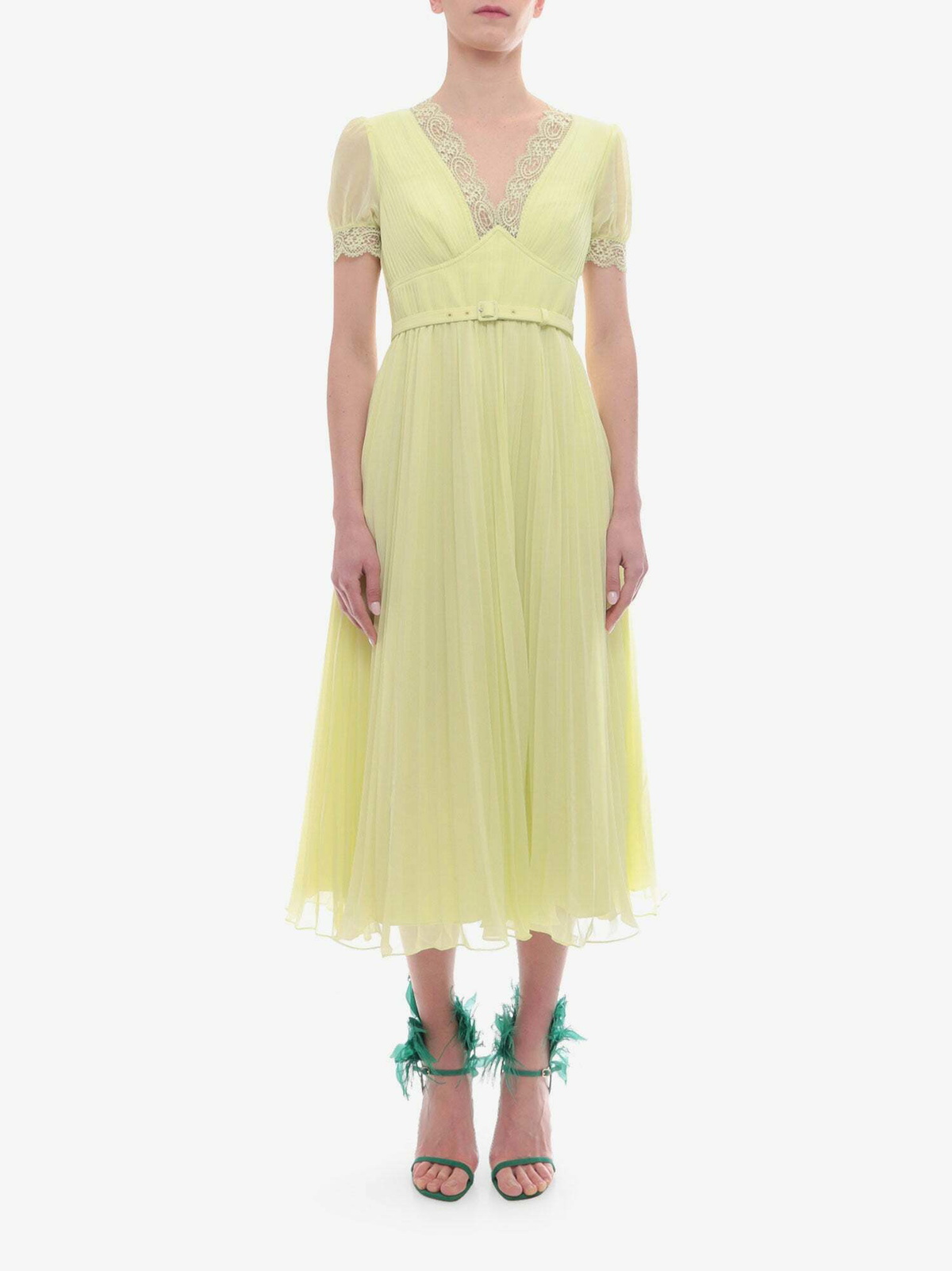 Self Portrait Dress Green Womens Self-Portrait