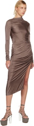Rick Owens Lilies Purple Concordians Svita LS Midi Dress