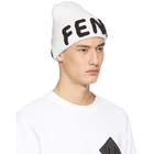 Fendi White Logo Beanie