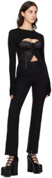 GUIZIO Black Micro Cardigan