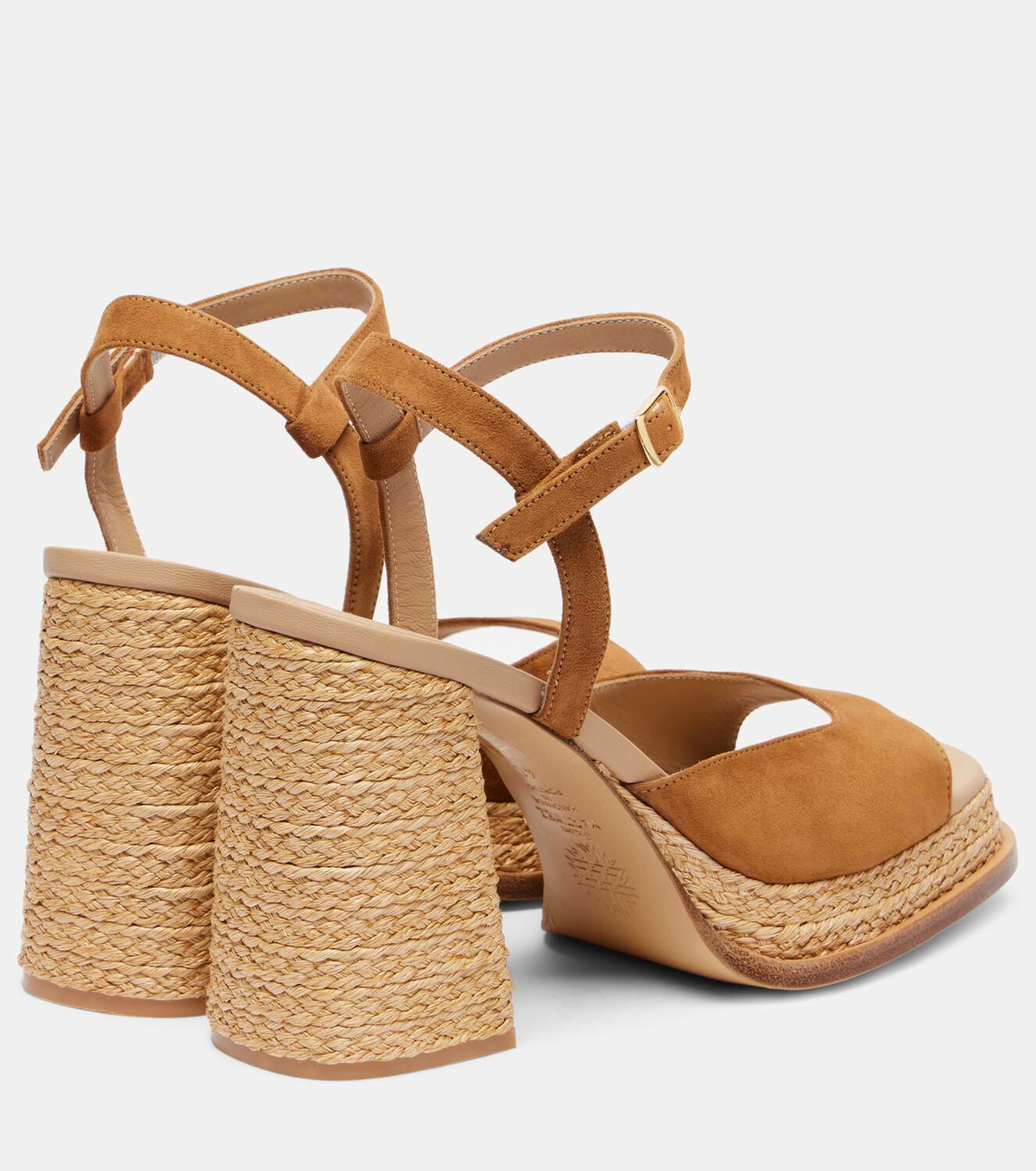 Souliers Martinez Gracia suede platform sandals