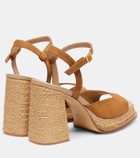 Souliers Martinez Gracia suede platform sandals
