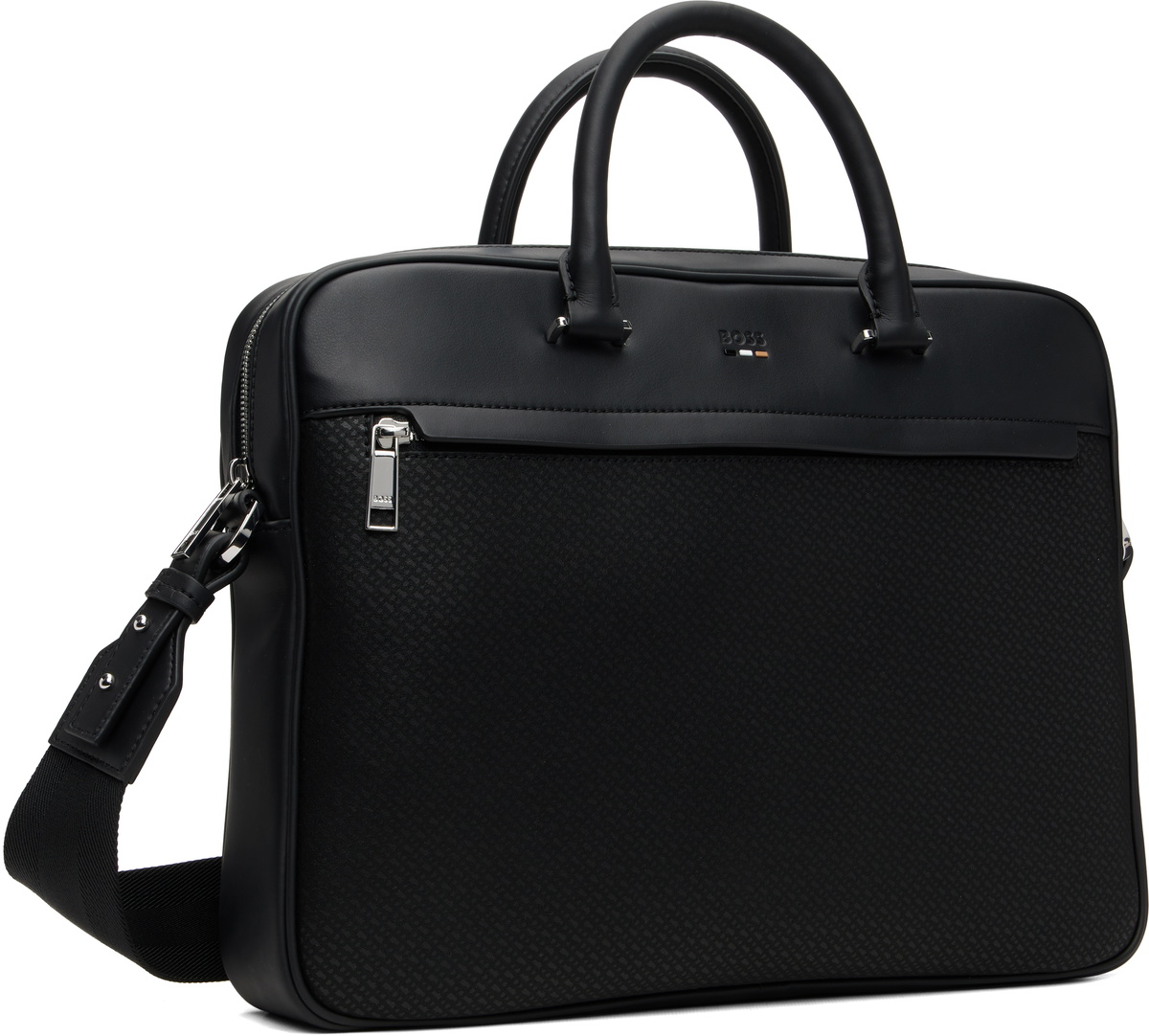 BOSS Black Monogram Print Document Briefcase
