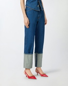 Pinko Reimagine Cuffed Straight Jeans Pinko X Patrick Mc Dowell Rinse Wash