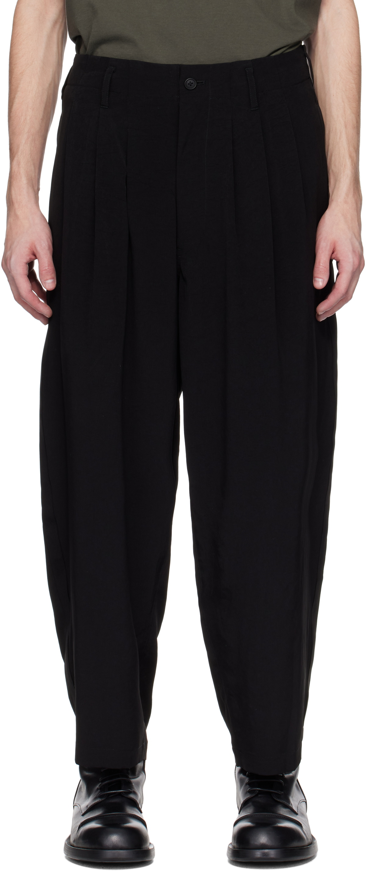 Y's For Men Black TA Tuxedo Trousers
