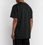 Y-3 - Oversized Shell-Panelled Cotton-Blend Jersey T-Shirt - Black