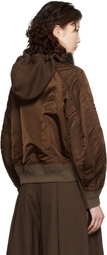 sacai Brown Sponge Sweat Hoodie
