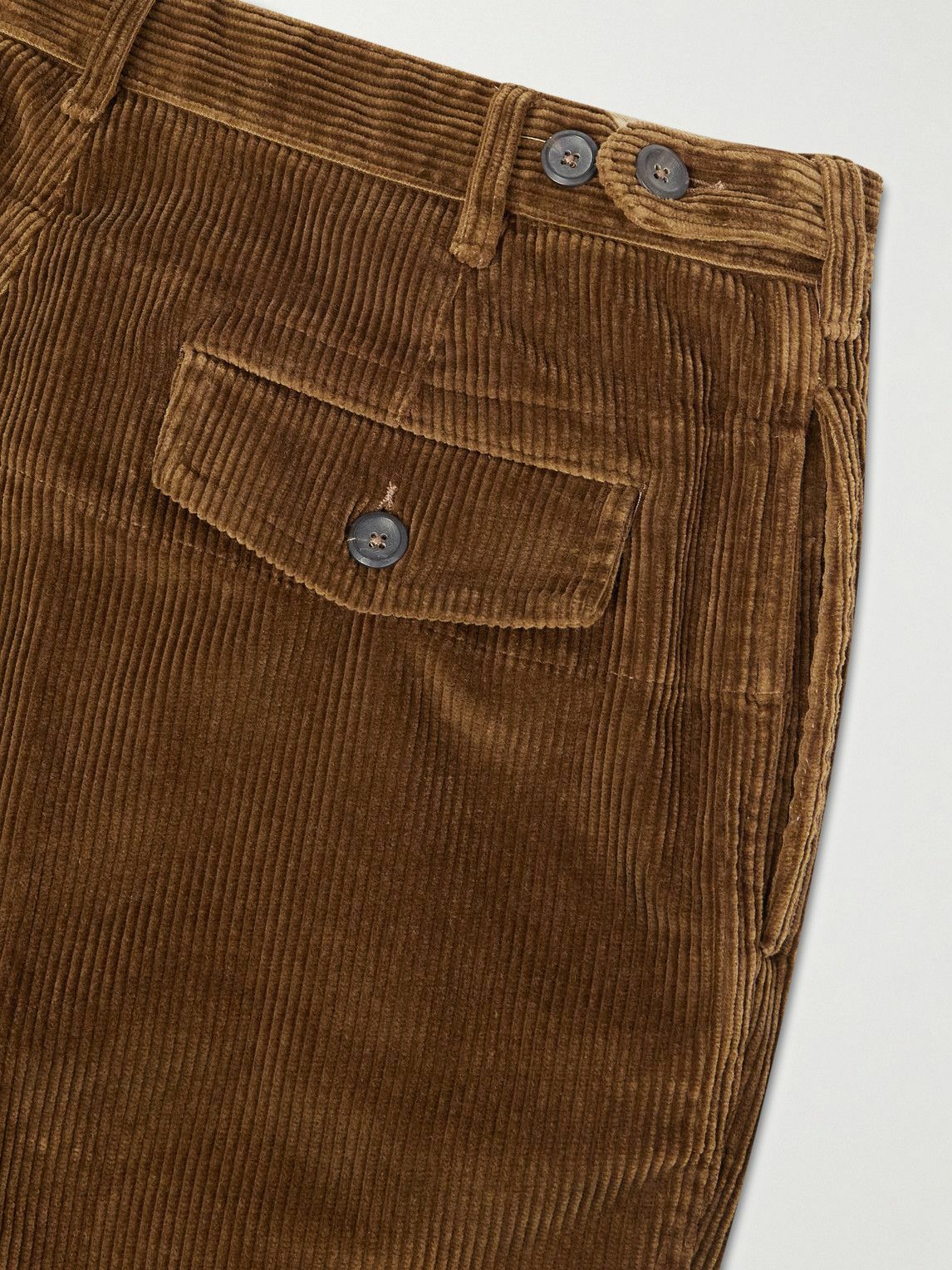 Drake's - Straight-Leg Cotton-Corduroy Trousers - Brown