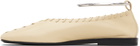 Jil Sander Beige Ring Ballerina Flats