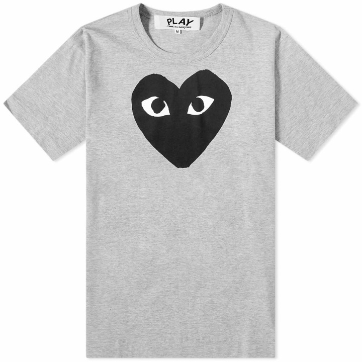 Photo: Comme des Garçons Play Men's Heart Logo T-Shirt in Grey/Black