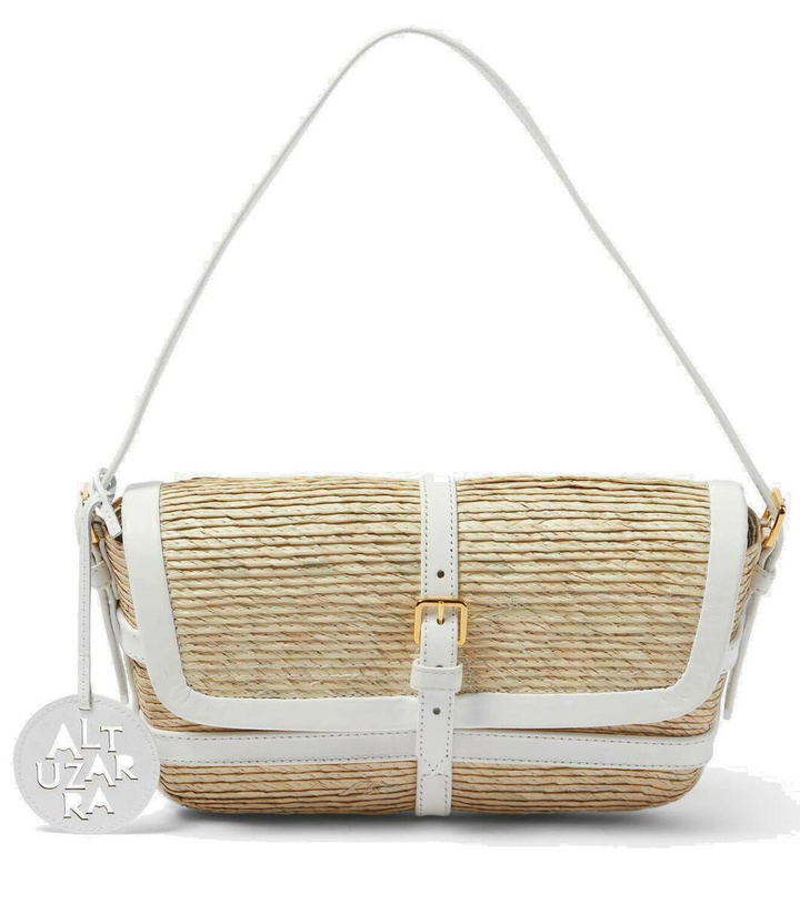 Photo: Altuzarra Watermill Small raffia shoulder bag