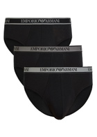 Emporio Armani Logo Stretch-cotton Briefs set of Three Multicoloured